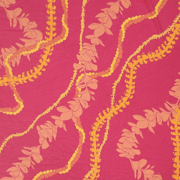 Fighting Eel Pink Flower Lei XS Ava Sky Blouse Top Janine Fuschia Plumeria Leis - Picture 8 of 8
